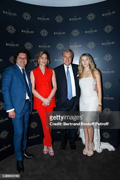 Luca Buccellati, Maria Cristina Buccellati Andrea Buccellati and his daughter Lucrezia Buccellati attend the Opening of the Boutique Buccellati...