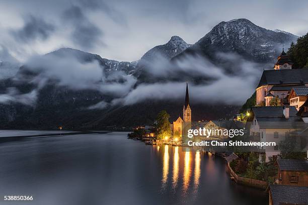 hallstatt , austria - stratus stock pictures, royalty-free photos & images