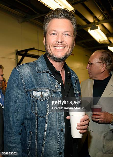 Blake Shelton attends the 2016 CMT Music awards at the Bridgestone Arena on June 8, 2016 in Nashville, Tennessee.
