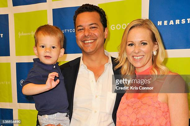 Personalities John Avlon and Margaret Hoover with their son attend the 2016 Good+ Foundation Bash at Victorian Gardens at Wollman Rink Central Park...