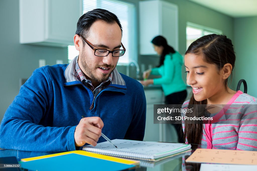 Dad homeschools pre-teen daughter