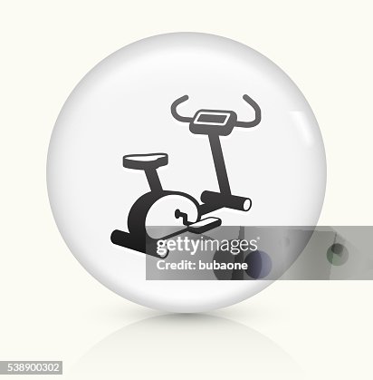 Workout Machine icon on white round vector button Workout Machine icon on white round vector button