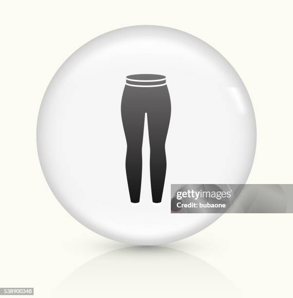 pants icon on white round vector button - light denim stock illustrations
