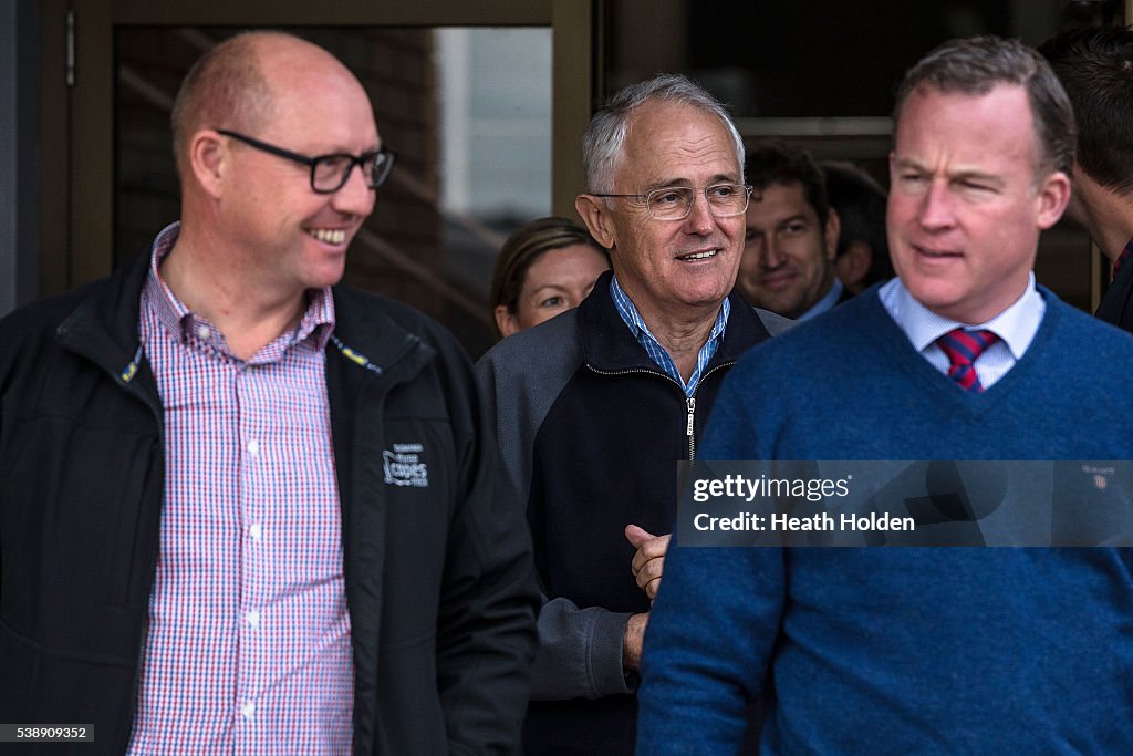 Prime Minister Malcolm Turnbull Tours Flood Affected Areas In Tasmania