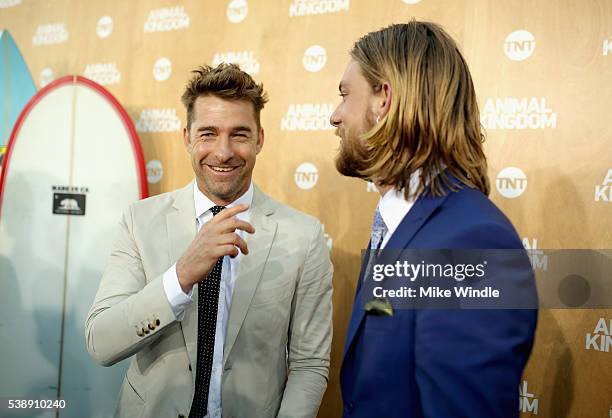 Actors Scott Speedman and Jake Weary attend the TNT "Animal Kingdom" S1 Premiere on June 8, 2016 in Venice, California. 26227_001