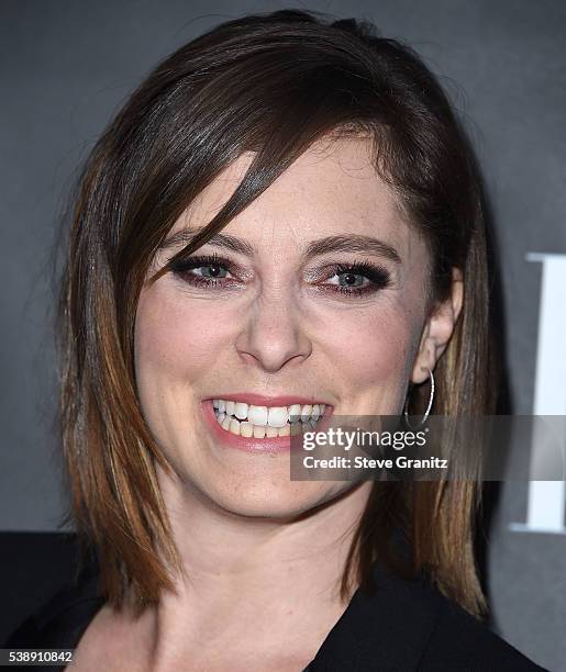 Rachel Bloom arrive at the ELLE Hosts Women In Comedy Event With July Cover Stars Leslie Jones, Melissa McCarthy, Kate McKinnon And Kristen Wiig at...