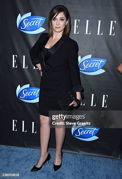 Rachel Bloom arrive at the ELLE Hosts Women In Comedy Event With July Cover Stars Leslie Jones, Melissa McCarthy, Kate McKinnon And Kristen Wiig at...