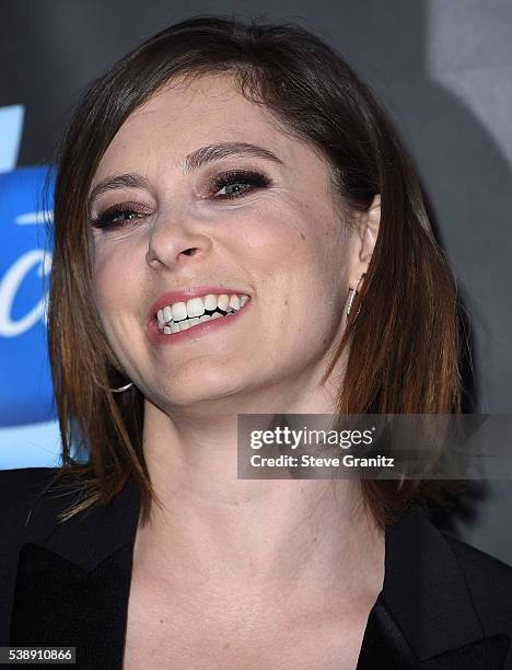Rachel Bloom arrive at the ELLE Hosts Women In Comedy Event With July Cover Stars Leslie Jones, Melissa McCarthy, Kate McKinnon And Kristen Wiig at...
