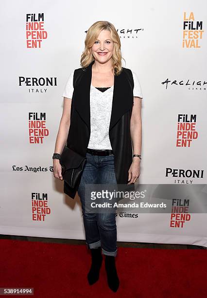 Actress Anna Gunn attends the premiere of "Equity" during the 2016 Los Angeles Film Festival at Arclight Cinemas Culver City on June 8, 2016 in...