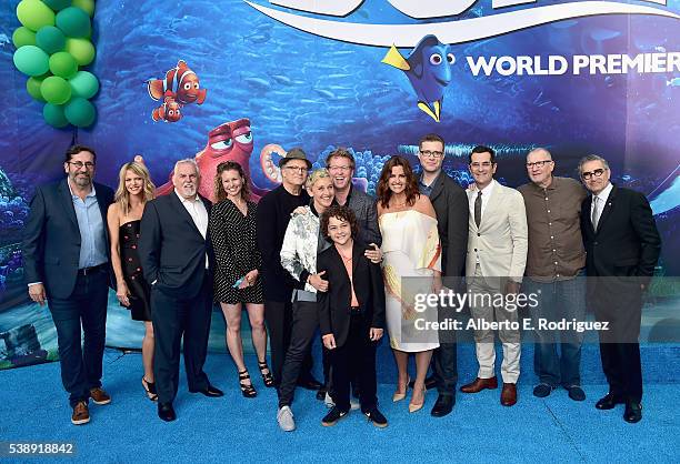 Actor Bob Peterson, Kaitlin Olson, John Ratzenberger, screenwriter Victoria Strouse, actors Albert Brooks, Ellen DeGeneres, Director/screenwriter...