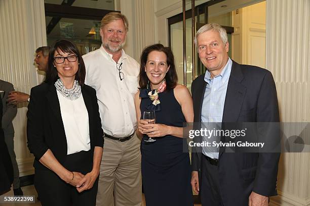 Kate Bartlett, Eric Rose, Jennifer Ramone and Bill Bartlett attend the Institute of Classical Architecture and Art New York Chapter Spring Social at...