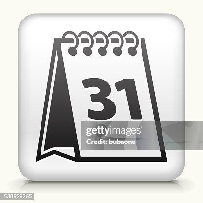 Square Button with Calendar Square Button with Calendar