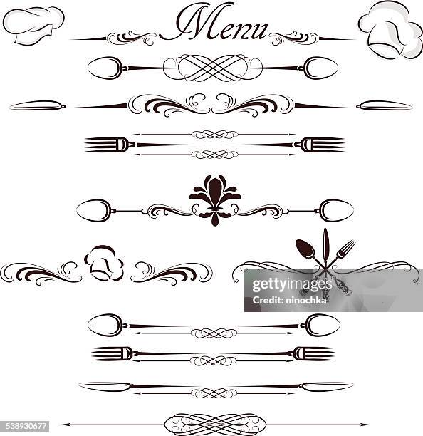 bildbanksillustrationer, clip art samt tecknat material och ikoner med menu divider - meny