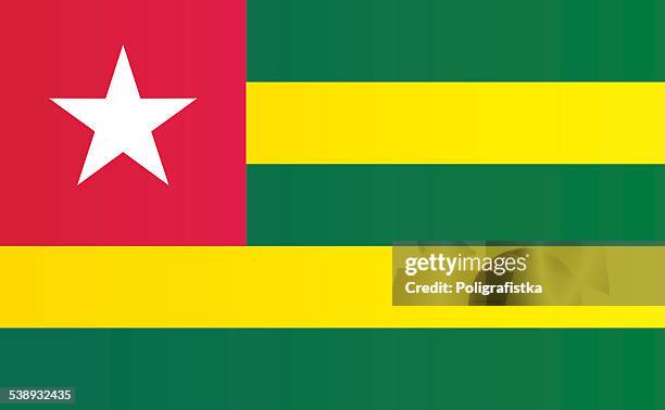 stockillustraties, clipart, cartoons en iconen met flag of togo - togo flag