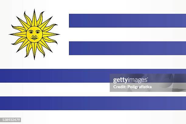 flag of uruguay - uruguay flag stock illustrations