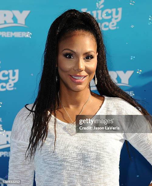 Tamar Braxton attends the premiere of "Finding Dory" at the El Capitan Theatre on June 8, 2016 in Hollywood, California.