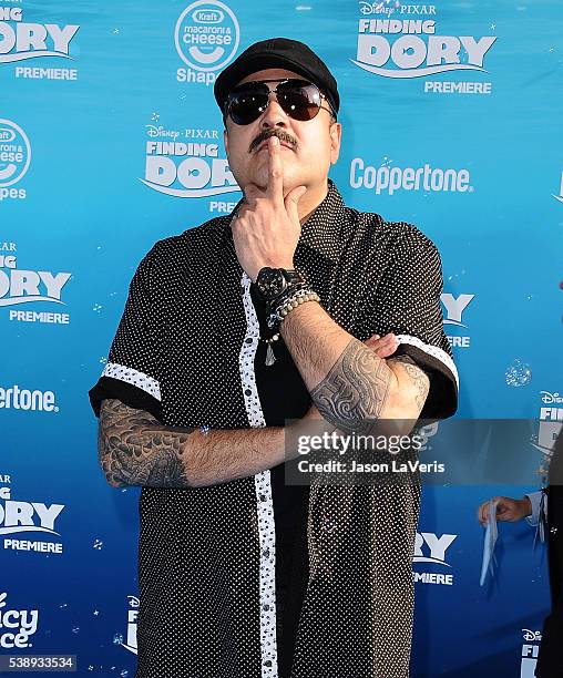 Singer Pepe Aguilar attends the premiere of "Finding Dory" at the El Capitan Theatre on June 8, 2016 in Hollywood, California.