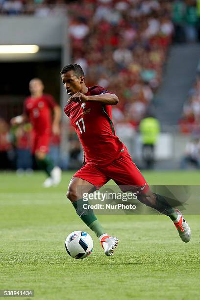 Portugals forward Nani in action during international friendly match between Portugal and Estonia in preparation for the Euro 2016 at Estadio da Luz...