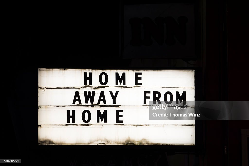 Motel Sign at night