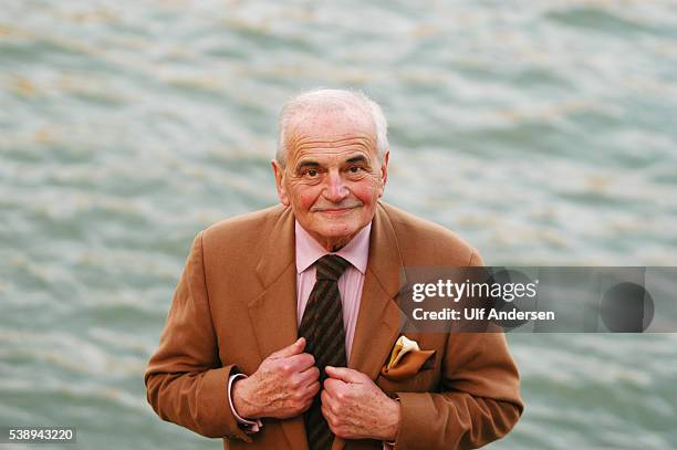 French author and member of the French Academy Michel Deon poses during portrait session held on March 20, 2004 in Paris, France.