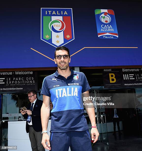 Gianluigi Buffon of Italy pose for a photo at Casa Azzurri on June 9, 2016 in Montpellier, France.