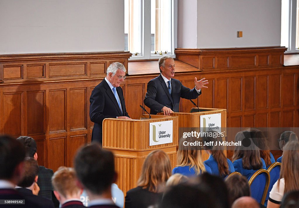 Former Prime Ministers Tony Blair And Sir John Major Unite To Back Remain Campaign