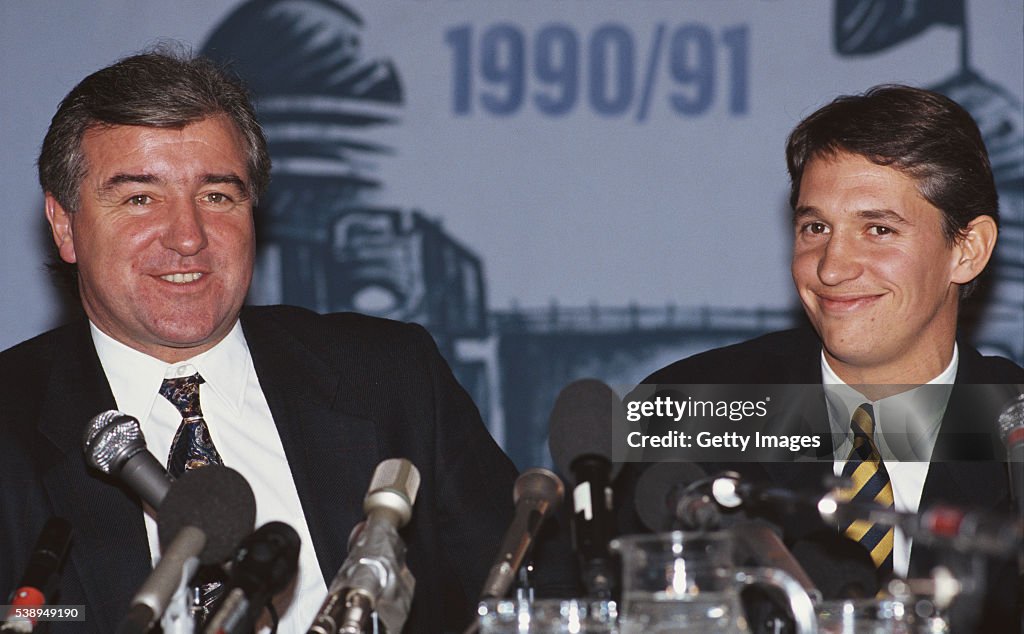 Gary Lineker and Terry Venables Tottenham Hotspur 1991