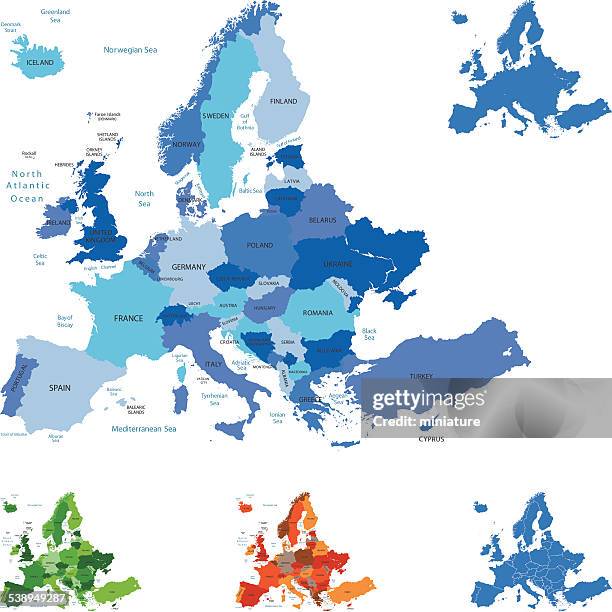 ilustrações de stock, clip art, desenhos animados e ícones de europa mapa - northern europe