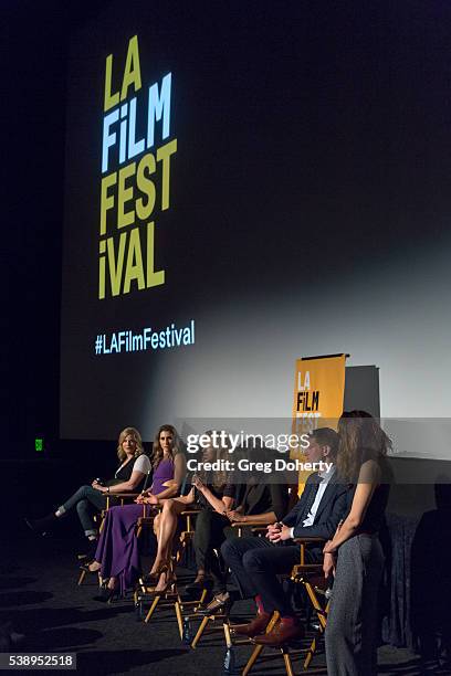 Actress Anna Gunn, Producer and Actress Sarah Megan Thomas, Producer and Actress Alysia Reiner, Director Meera Menon, Actor Samuel Roukin and...