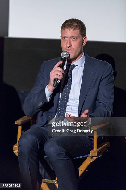 Actor Samuel Roukin discusses the film following the 2016 Los Angeles Film Festival - "Equity" Premiere at Arclight Cinemas Culver City on June 8,...