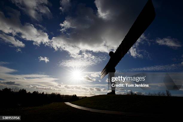 The Angel of the North statue in Gateshead on March 4th 2015 in Newcastle