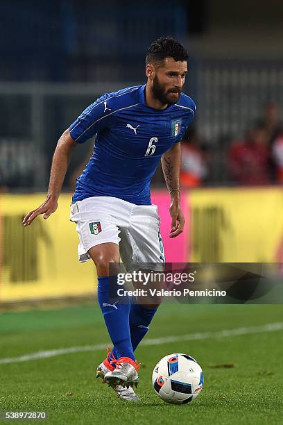 Antonio Candreva of Italy in action during the international friendly match between Italy and Finland on June 6, 2016 in Verona, Italy.