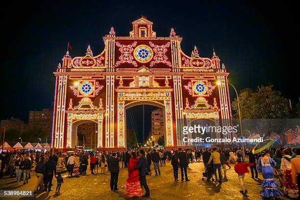 april fair in seville - seville stock pictures, royalty-free photos & images