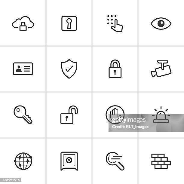 ilustraciones, imágenes clip art, dibujos animados e iconos de stock de de seguridad serie inky iconos - marcar el número de identificación personal
