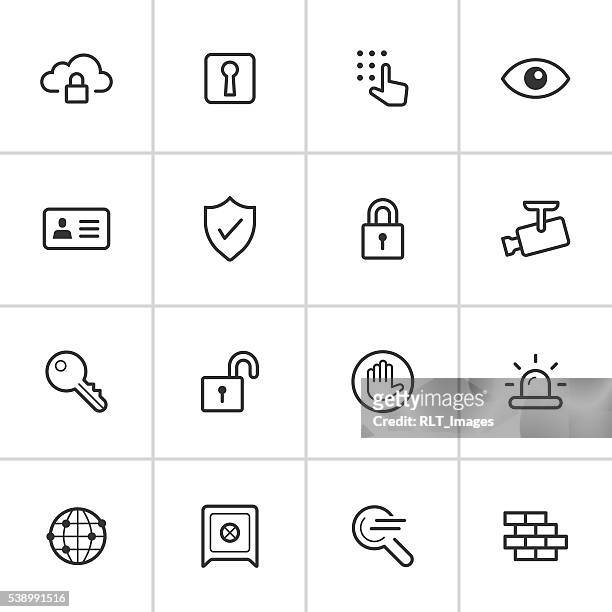 security icons — inky series - id card stock illustrations