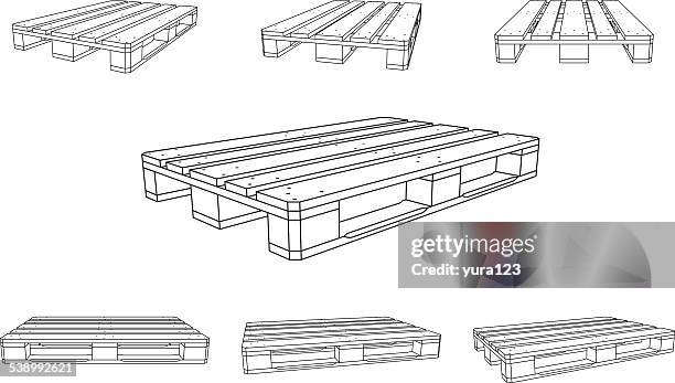 pallet - palette stock illustrations