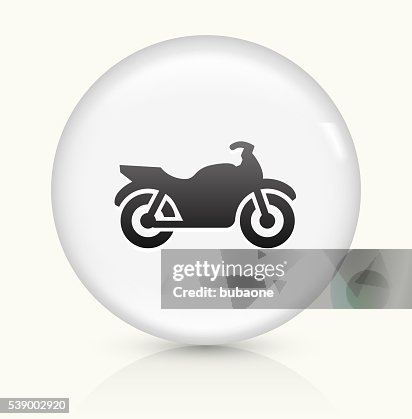 Motorcycle icon on white round vector button Motorcycle icon on white round vector button