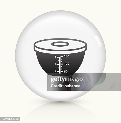 Container icon on white round vector button Container icon on white round vector button