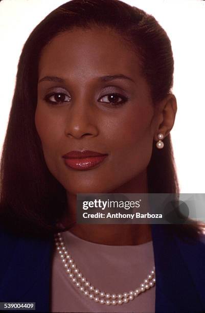 Portrait of model Beverly Johnson, New York, 1980s.