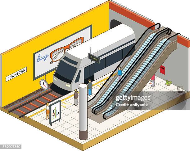 地下鉄電車 - 都市乱開発点のイラスト素材／クリップアート素材／マンガ素材／アイコン素材