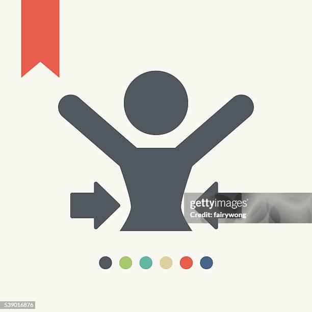 waist icon - hip guy stock illustrations