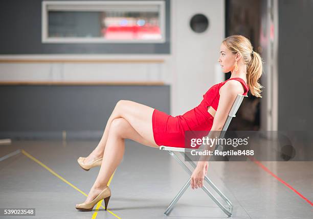 model in red dress - form fitted dress stock pictures, royalty-free photos & images