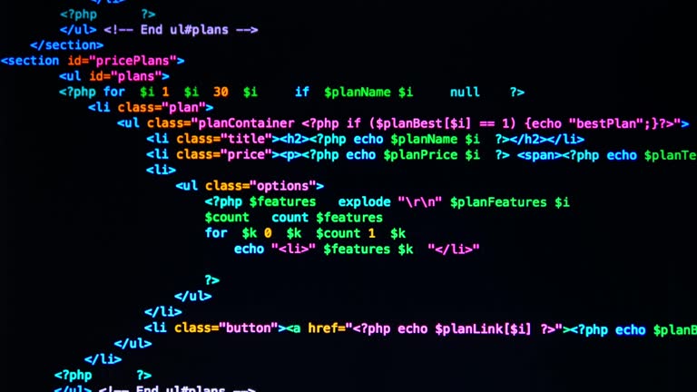 Code Bild Programmmier Programmeringsspråk bildbanksvideor och videomaterial från bakom ...