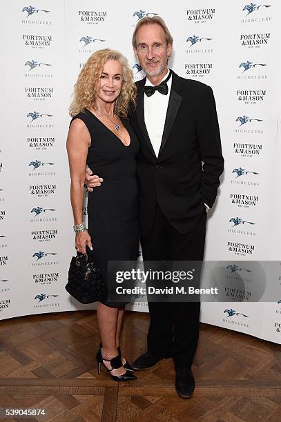 Angie Rutherford and Mike Rutherford attend the Highclere Thoroughbred Racing Royal Ascot preview evening at Fortnum & Mason on June 9, 2016 in...