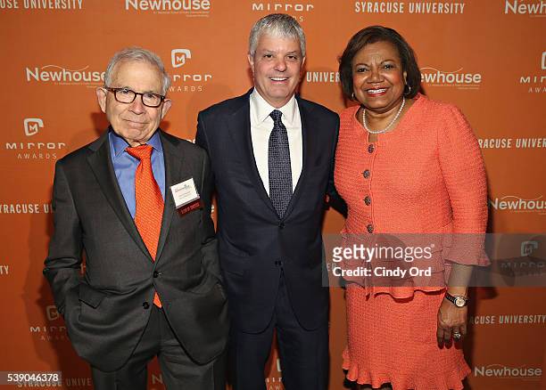 President of Advance Publications Donald Newhouse, Chairman and CEO of Turner Broadcasting System, Inc., David Levy and Dean at S.I. Newhouse School...