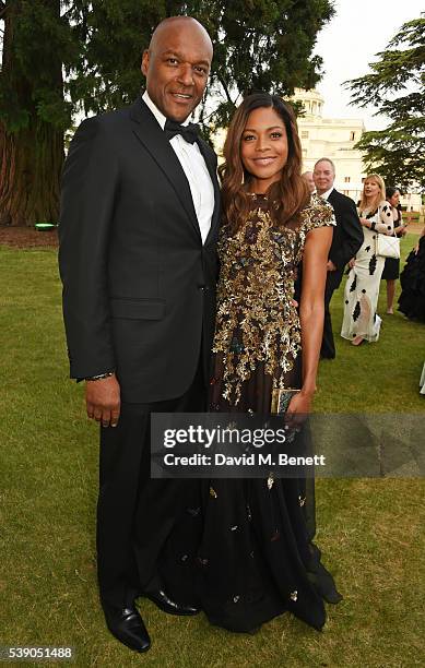 Colin Salmon and Naomie Harris attend the Duke of Edinburgh Award 60th Anniversary Diamonds are Forever Gala at Stoke Park on June 9, 2016 in...