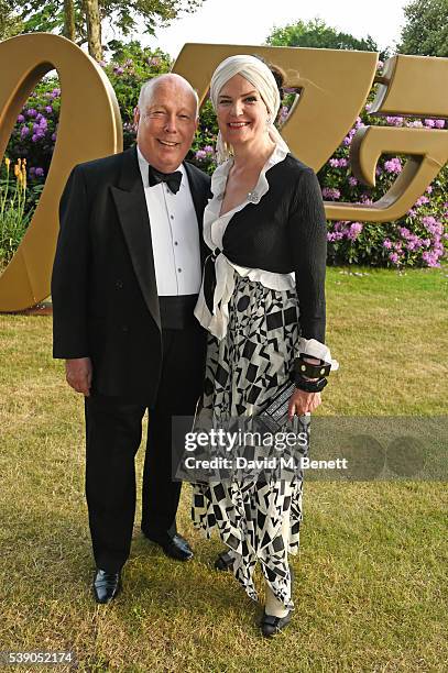 Lord Julian Fellowes and Emma Joy Kitchener attend the Duke of Edinburgh Award 60th Anniversary Diamonds are Forever Gala at Stoke Park on June 9,...