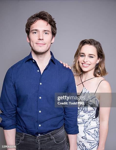 Actors Emilia Clarke and Sam Claflin are photographed for USA Today on May 7, 2016 in New York City.