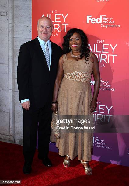 Angela Kissane and Robert Kissane attend the 2016 Ailey Spring Gala at David H. Koch Theater at Lincoln Center on June 8, 2016 in New York City.