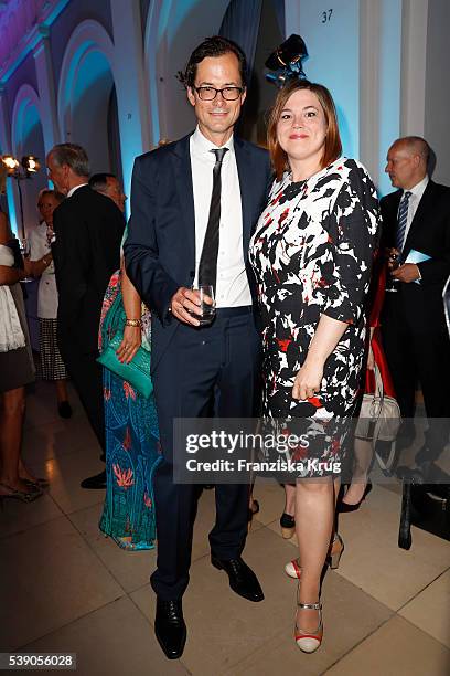 Stephan Willems and Katharina Fegebank attend the 'Das Herz im Zentrum' Charity Gala on June 9, 2016 in Hamburg, Germany.
